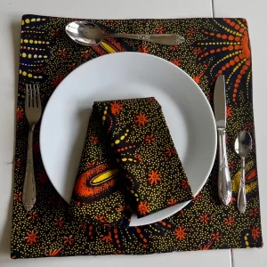 13 pieces Set African Print Placemats