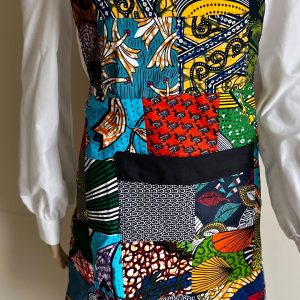 African Print Apron with pockets