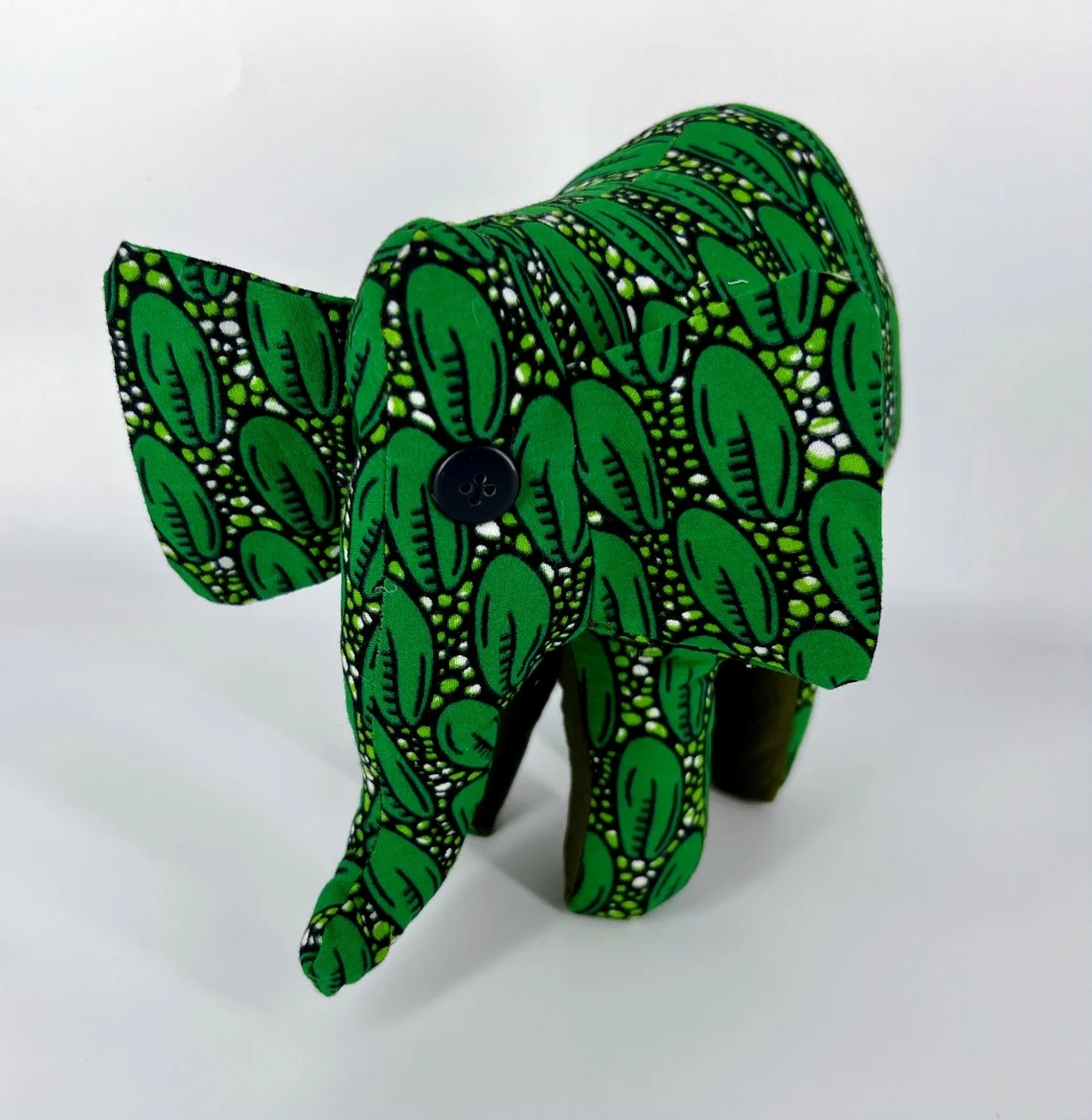 Stuffed Animal Elephant, African print - Image 2