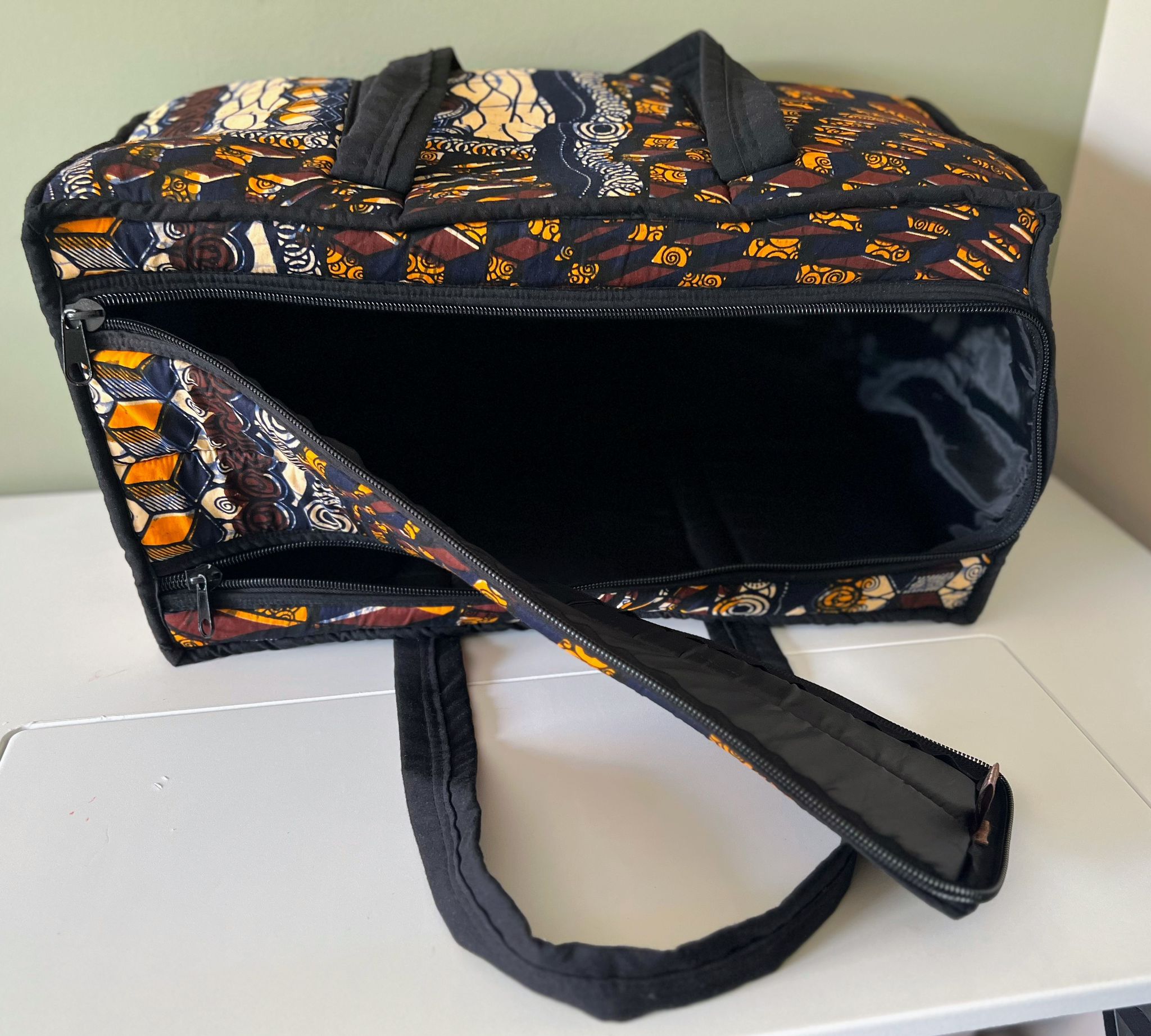 African Print Duffel Bag, Travel Duffel Bag, Afrocentric Bag - Image 2