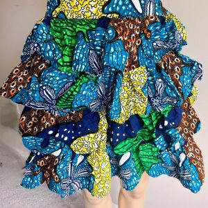 African Print High Waist Tier Skirt