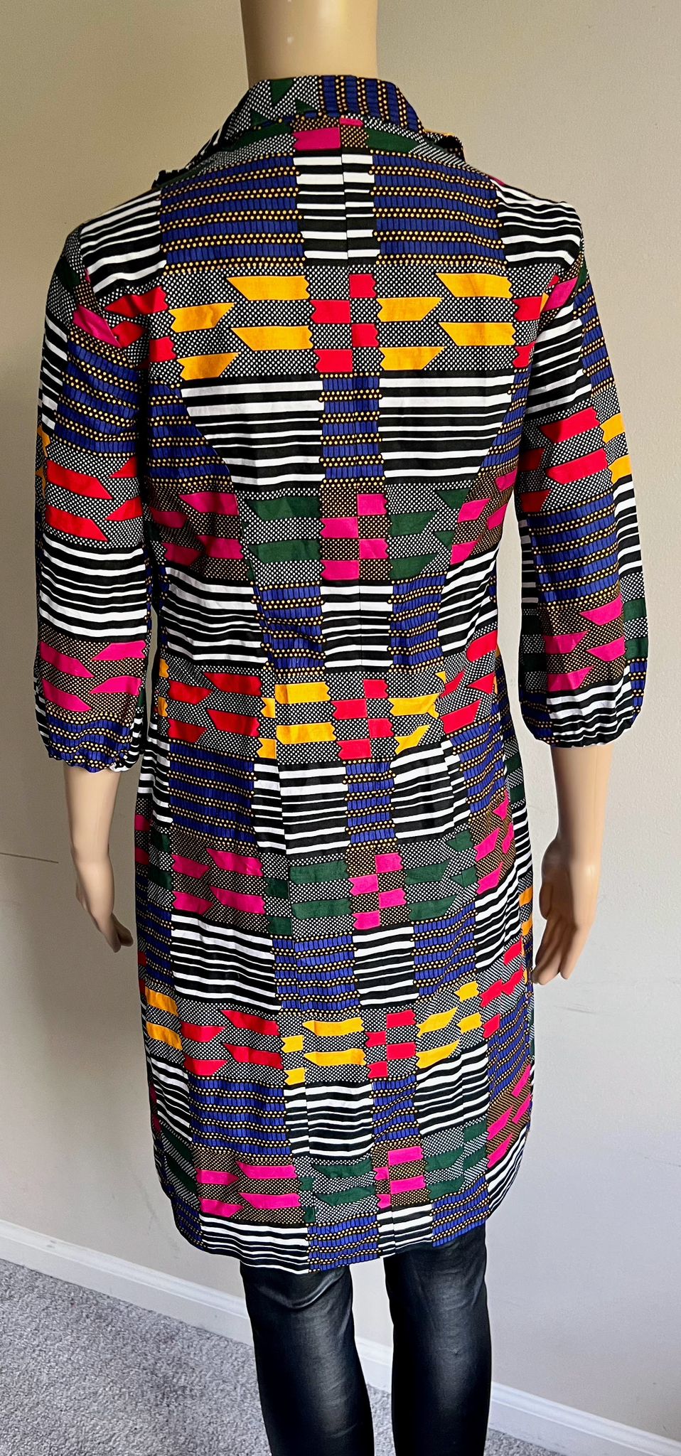 African Print Trench Coat - Image 6