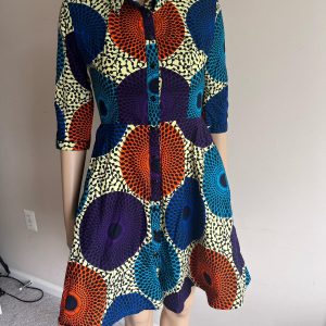 2 in 1 African Print Trench Coat