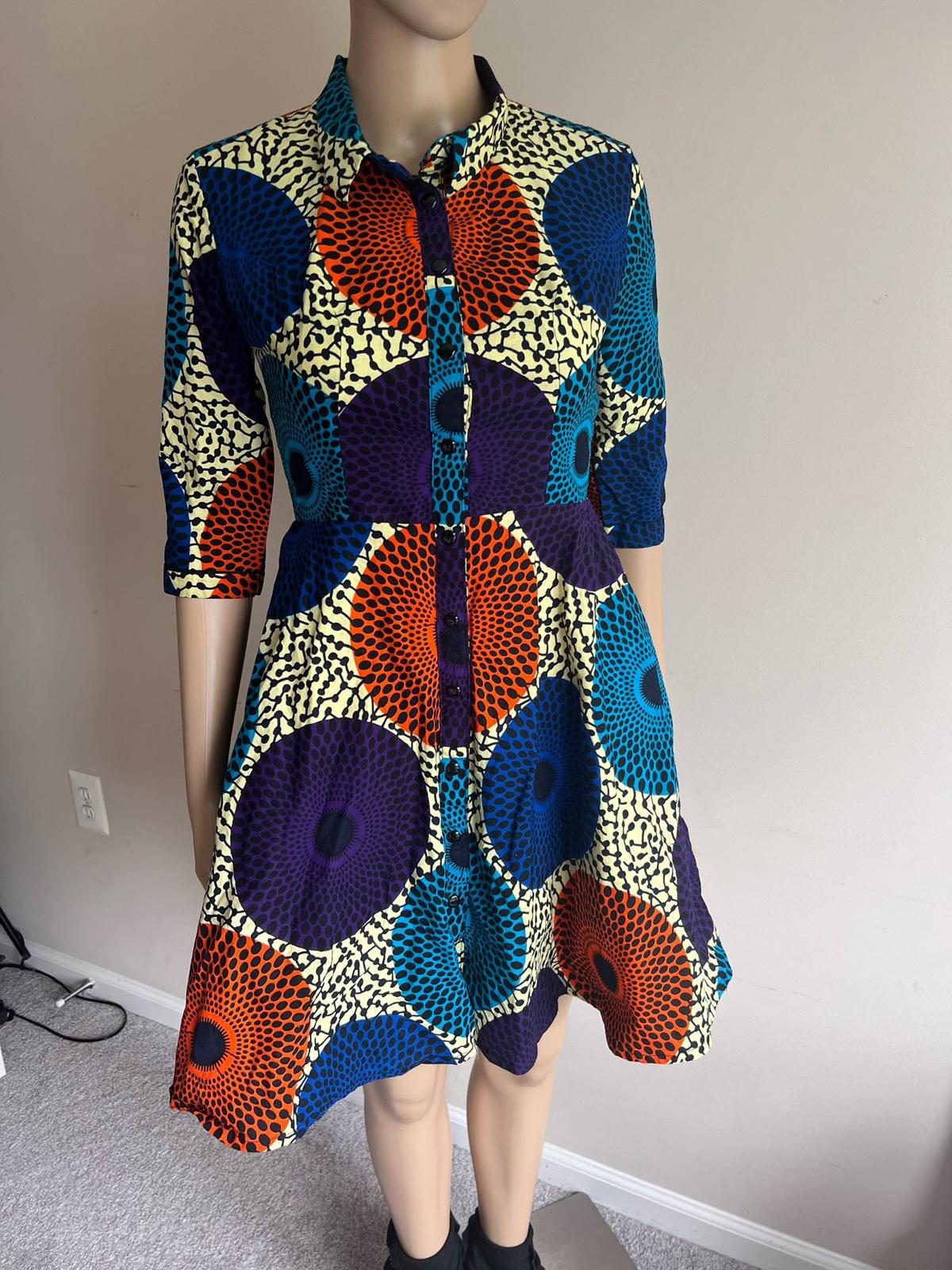 2 in 1 African Print Trench Coat