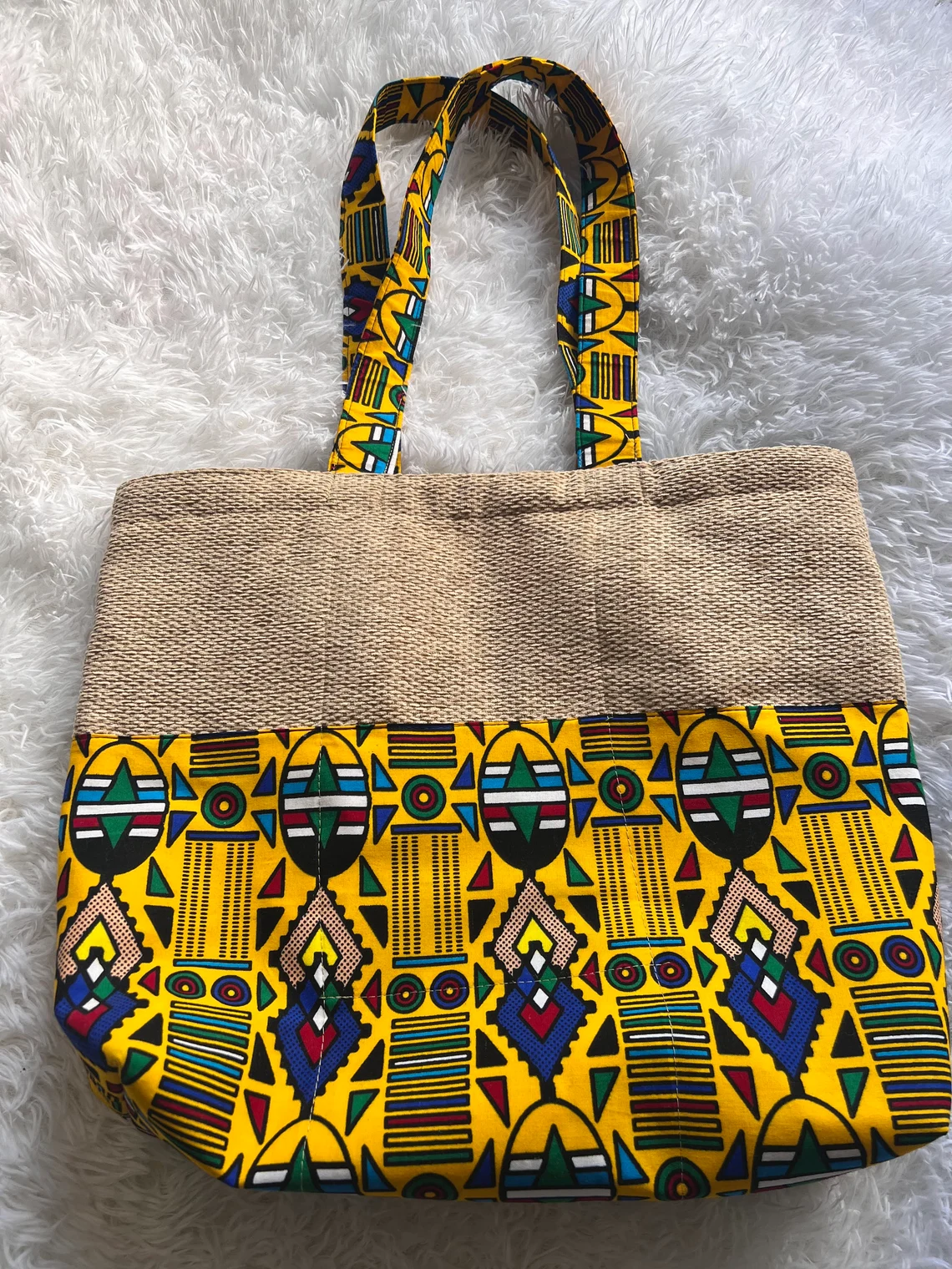 Tote Shoulder Bag, African Print Tote - Image 6
