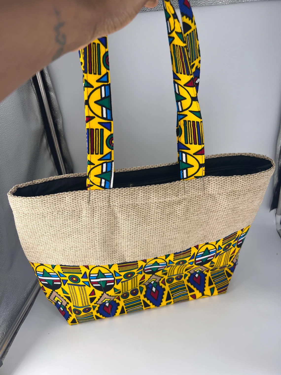 Tote Shoulder Bag, African Print Tote - Image 2
