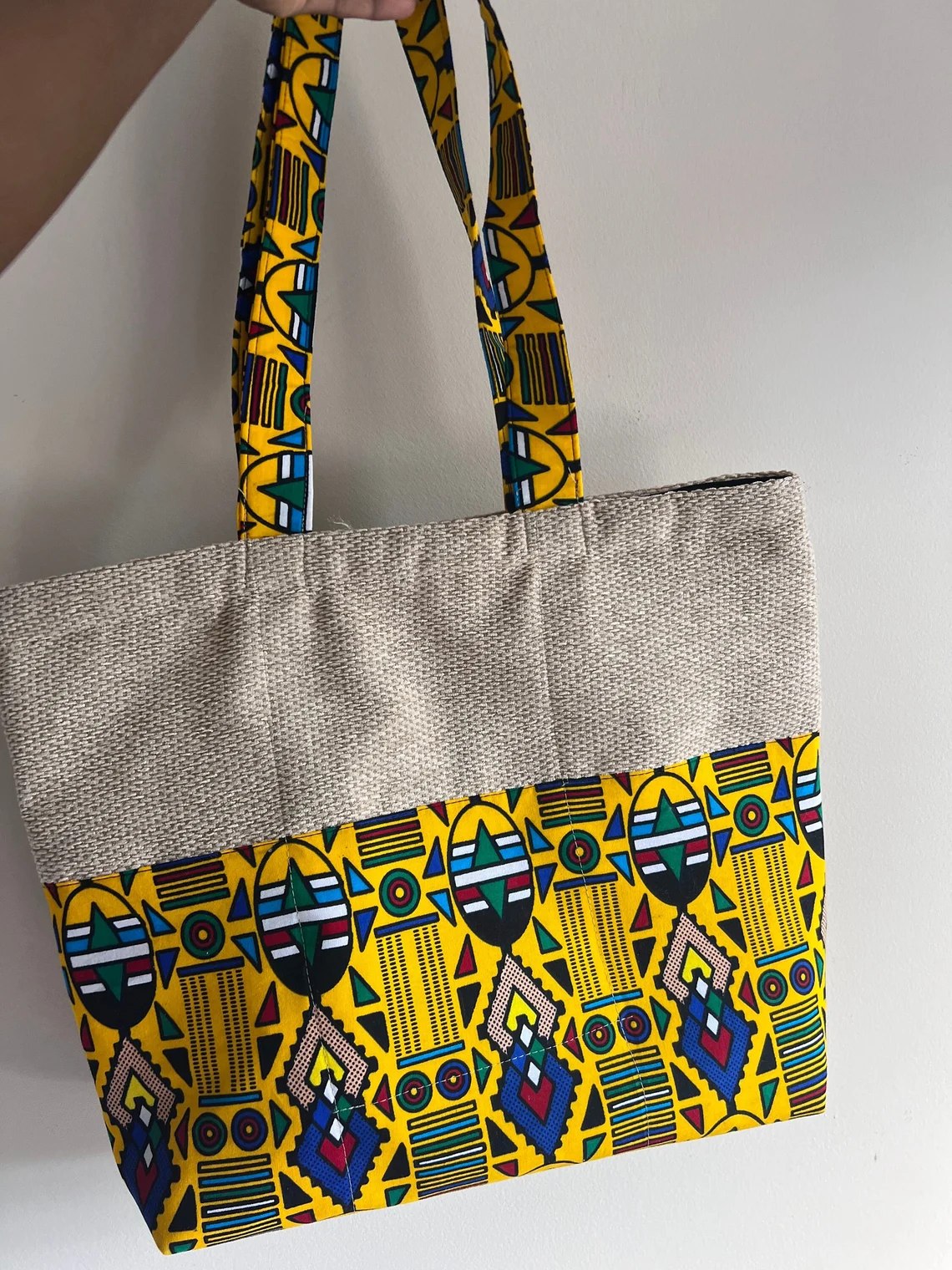 Tote Shoulder Bag, African Print Tote