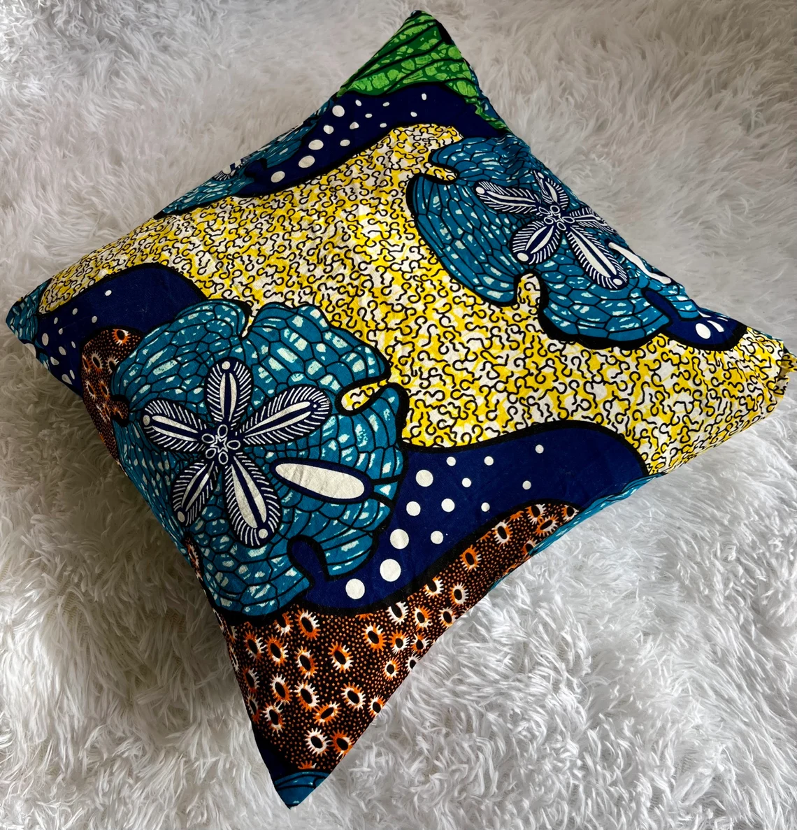 African Print Pillow Cover, Decorative Pillow Covers - Image 4