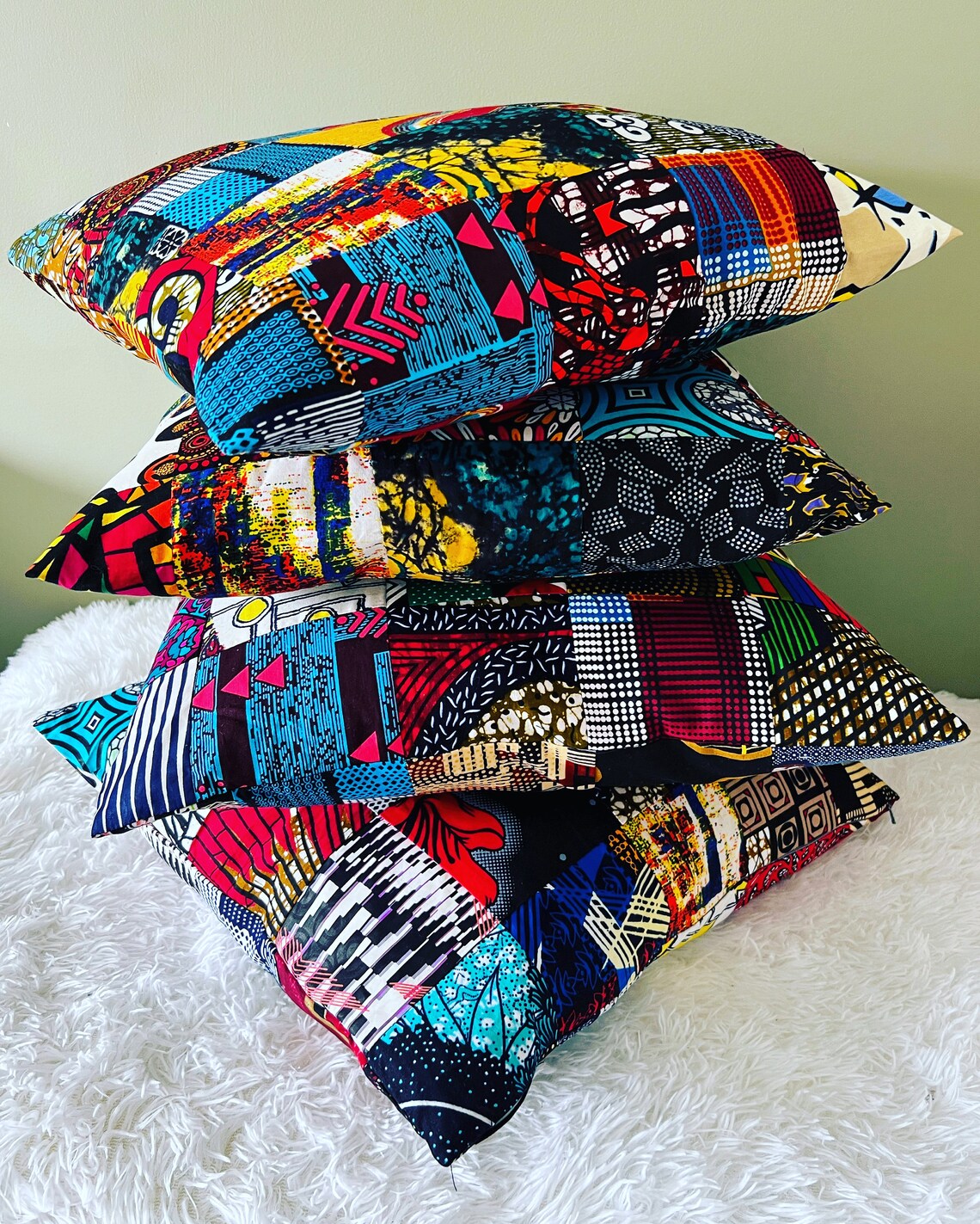 African Print Patchwork Throw pillow covers - Image 8