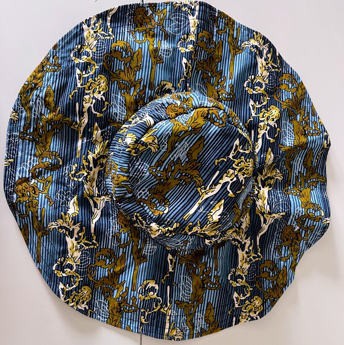 Bucket Hat with Wide Brim, African Print Bucket Hat - Image 7