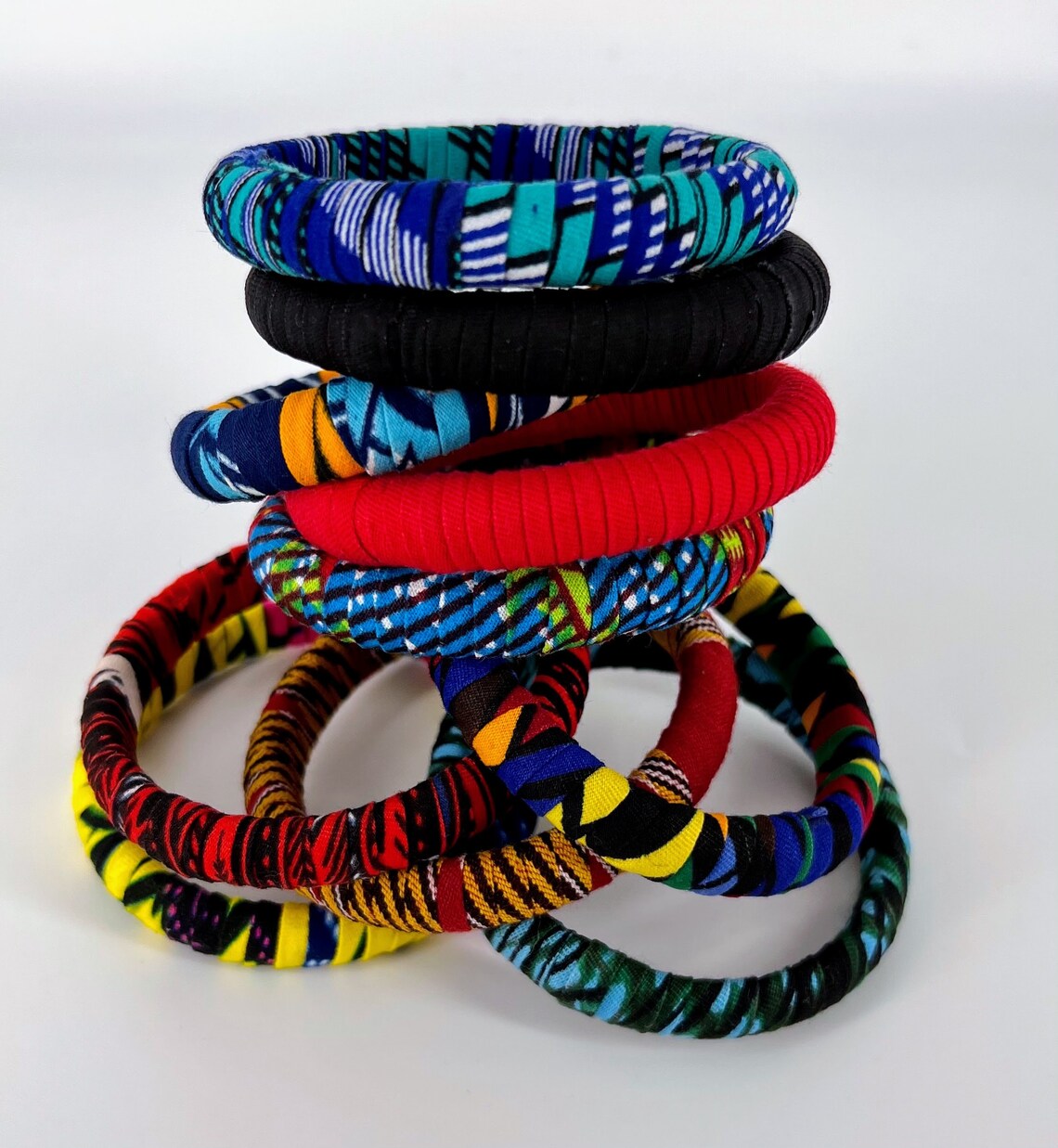 Ankara fabric Bracelet, African Print Bracelet - Image 9