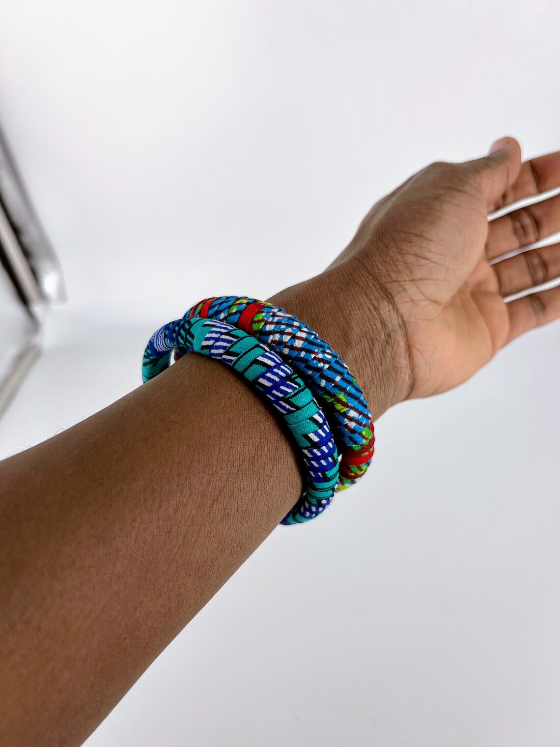 Ankara fabric Bracelet, African Print Bracelet - Image 2