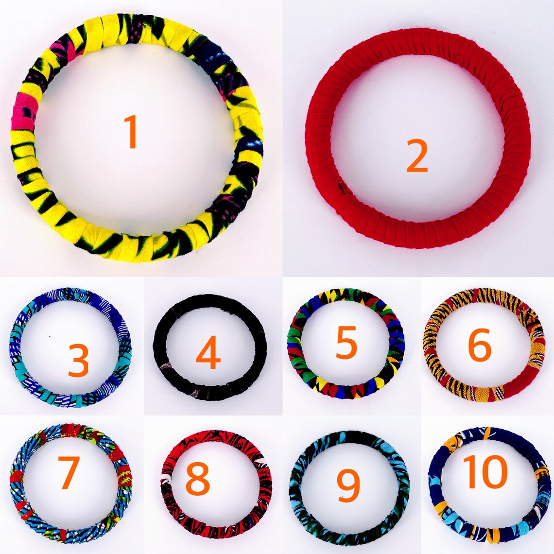 Ankara fabric Bracelet, African Print Bracelet - Image 10