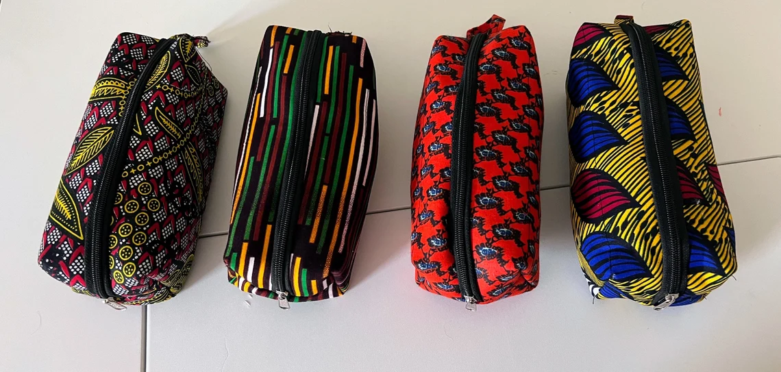 African Print Makeup Bags - Image 2