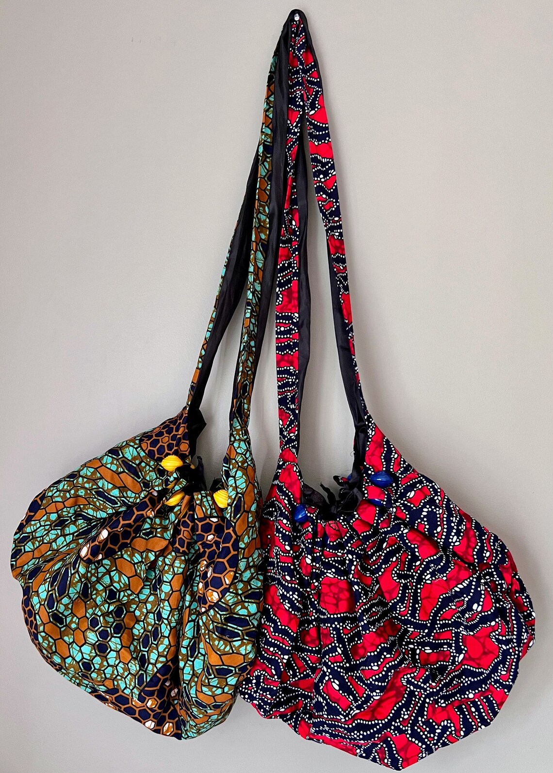 African fabric Hobo Bag